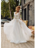 V Neck Sparkle Elegant Lace Wedding Dress